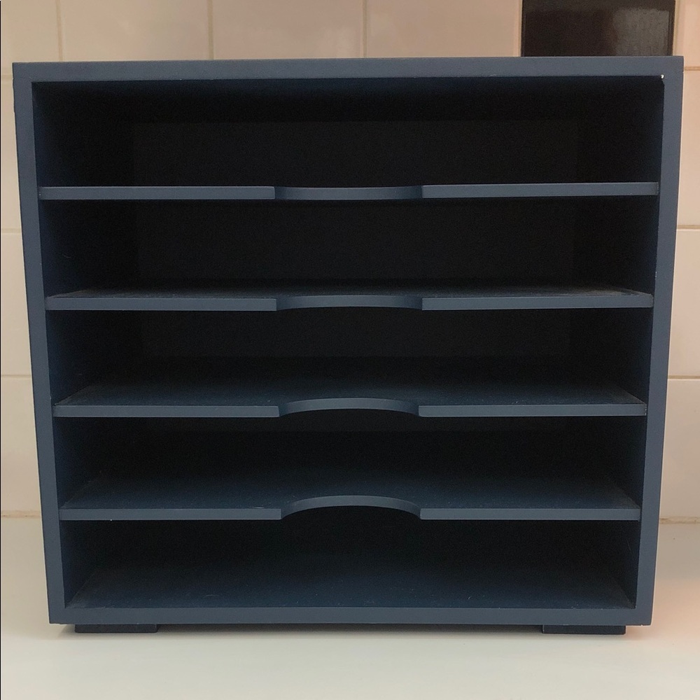 NAVY BLUE DESK ORGANIZER • 5 SLOTS - Picture 7 of 8